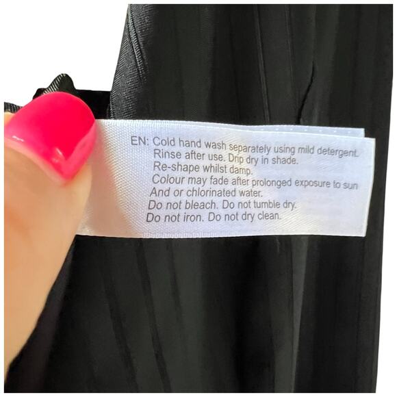 CITY CHIC COLLECTIVE Java White Stripes Women's Large Bathing Swim Suit - Picture 15 of 15